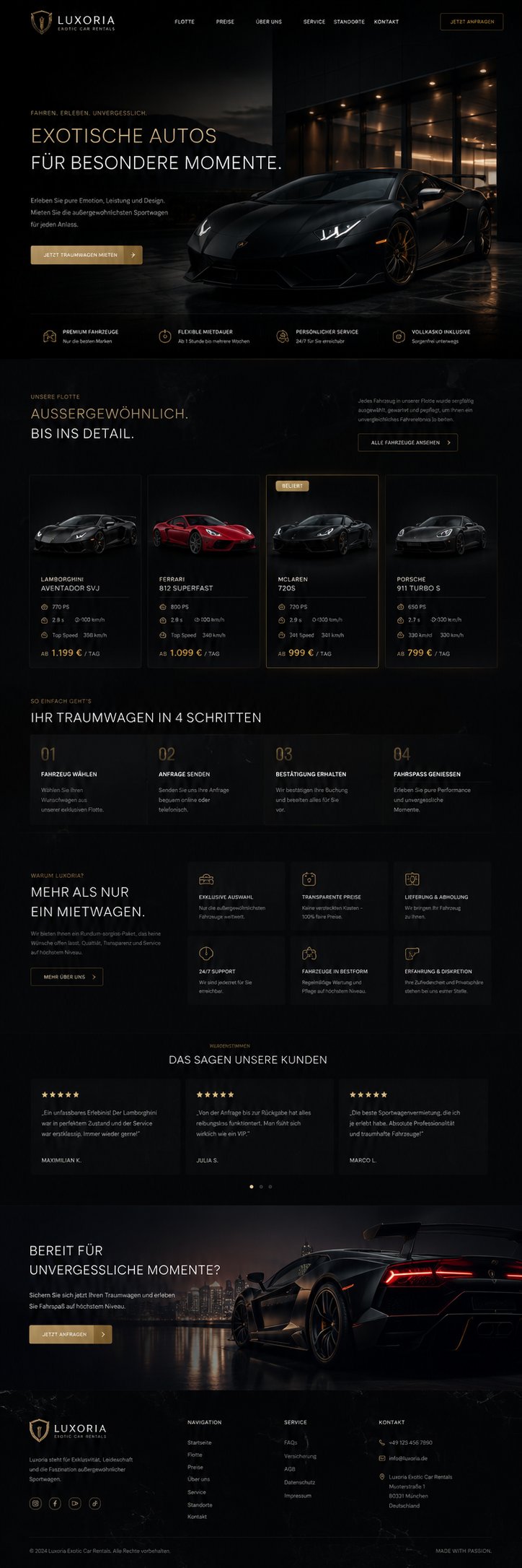 LUXORIA – Exotic Car Rentals