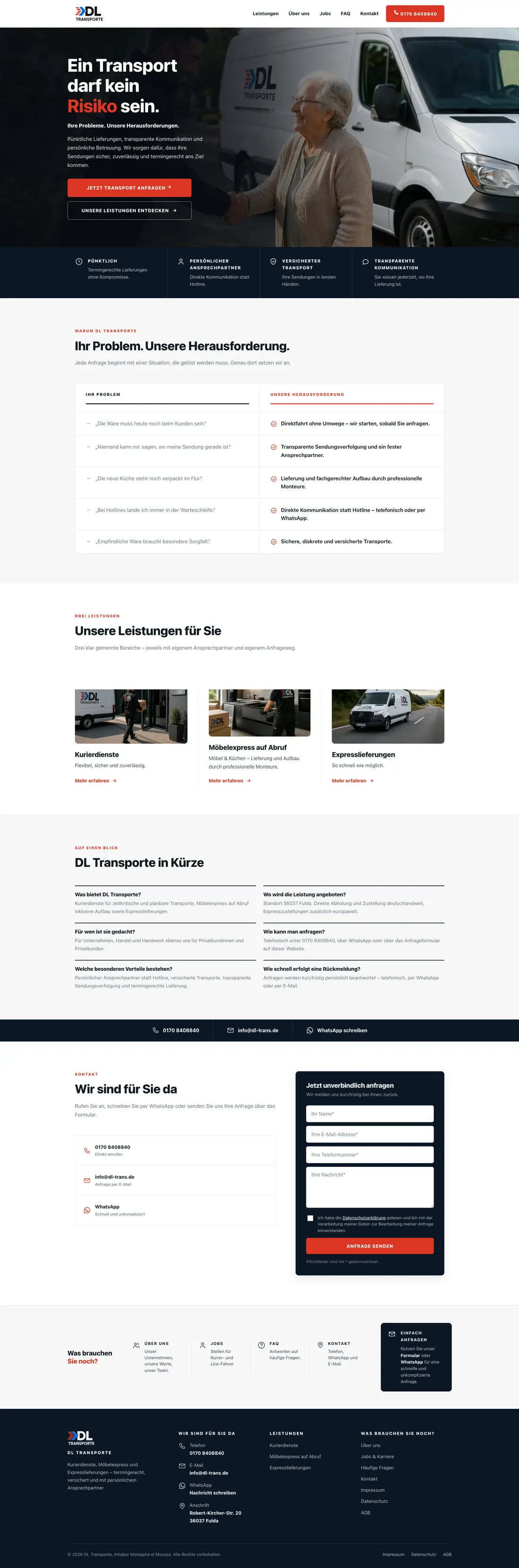 DL Transporte – Kurierdienste, Möbelexpress und Expresslieferungen