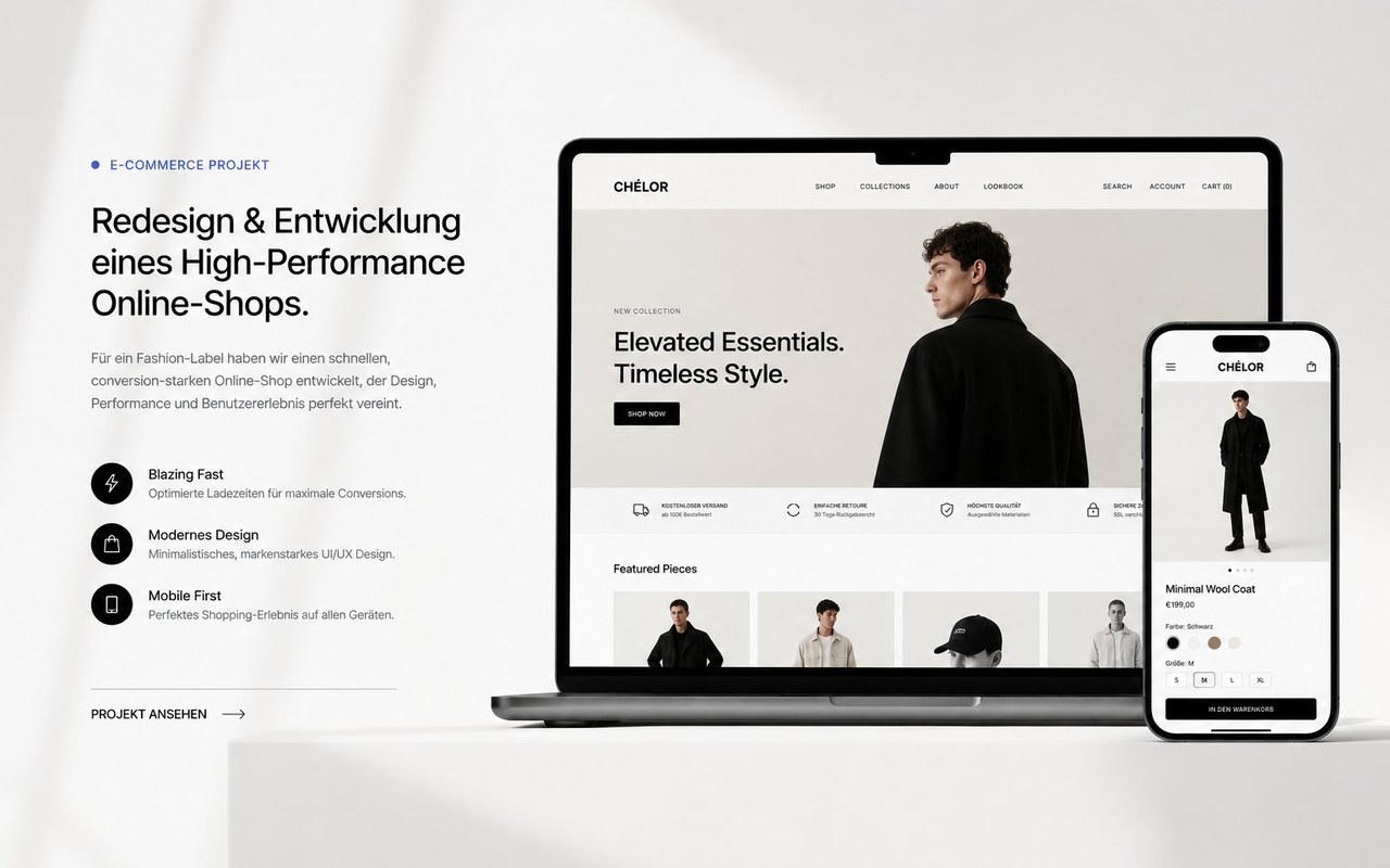 CHÉLOR – High-Performance Online-Shop